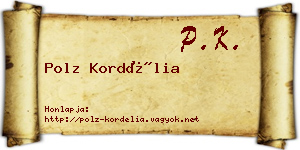 Polz Kordélia névjegykártya